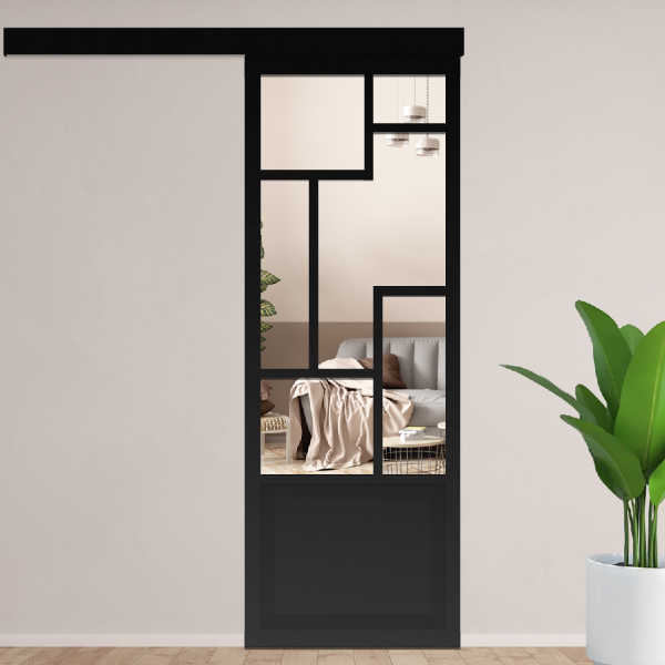 Porte d'intérieur coulissante soubassement - Archi