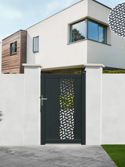 Portillon aluminium Signature - Semi-ajouré - BORDEAUX